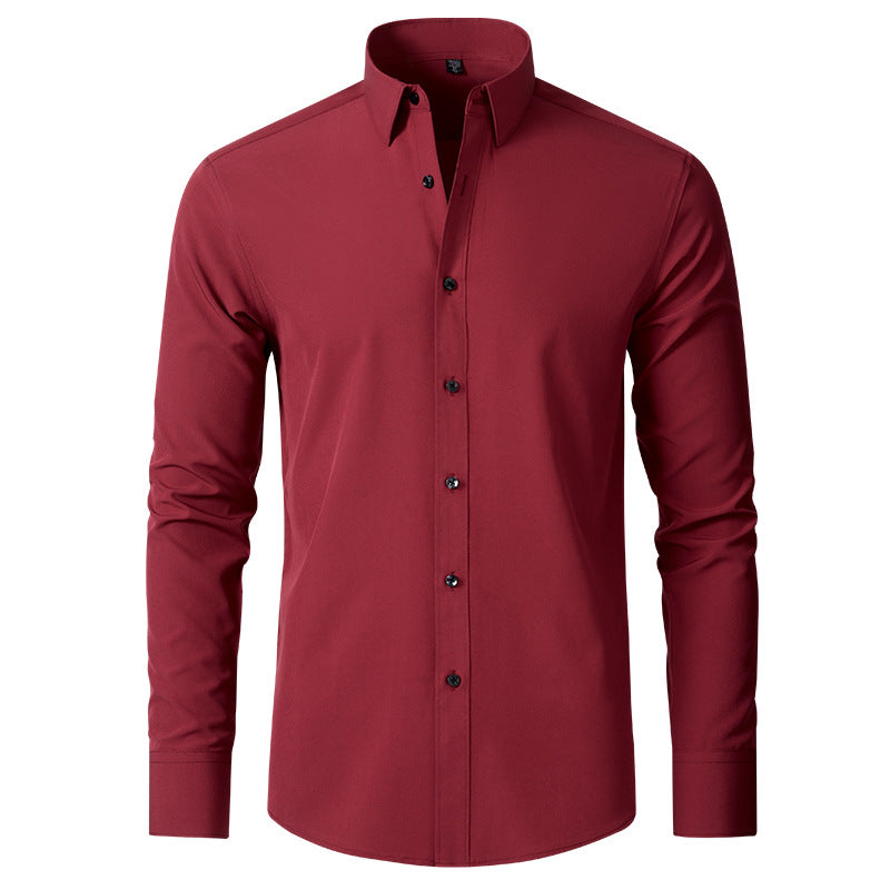 Four-way Stretch Wrinkle-resistant Lightweight Mens Non-iron Shirt