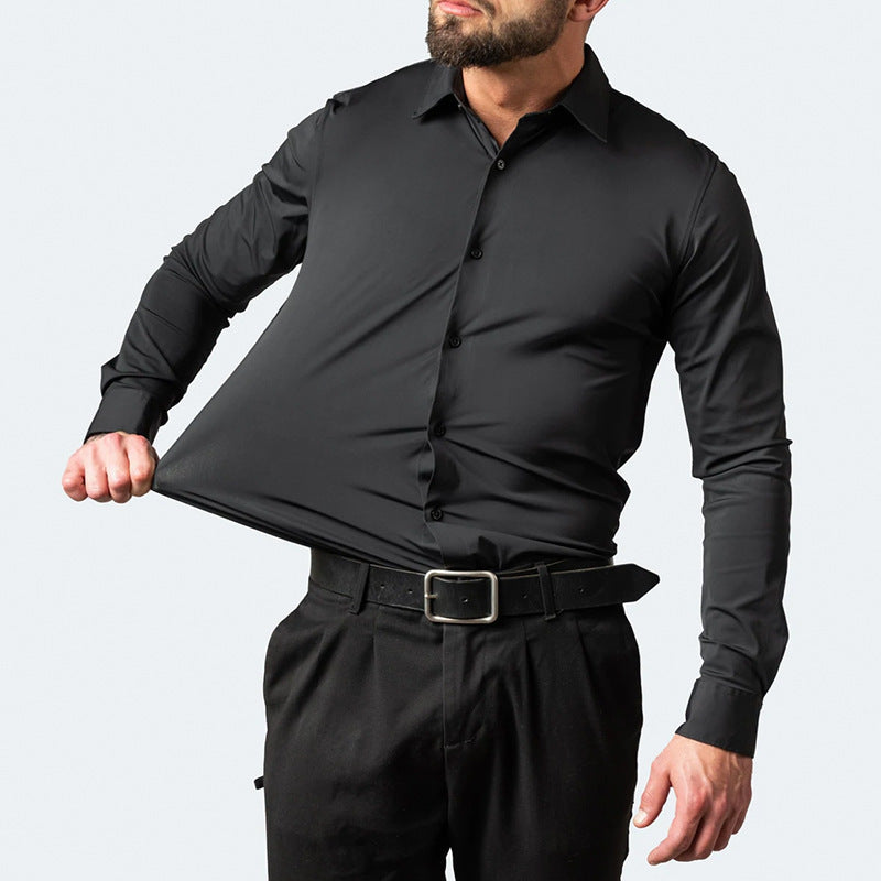 Four-way Stretch Wrinkle-resistant Lightweight Mens Non-iron Shirt