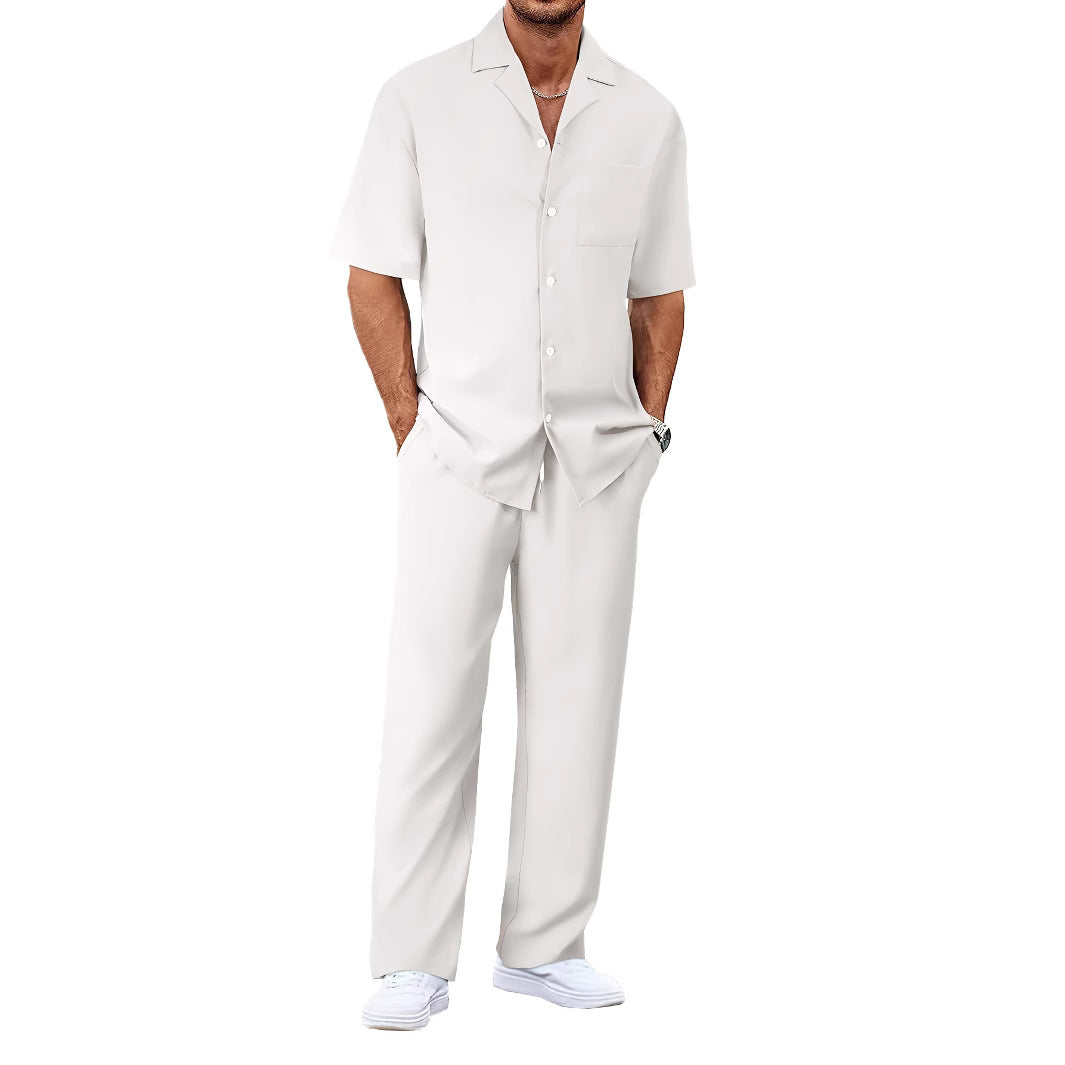 Fashionable Casual Loose Lapel Short-Sleeve Suit
