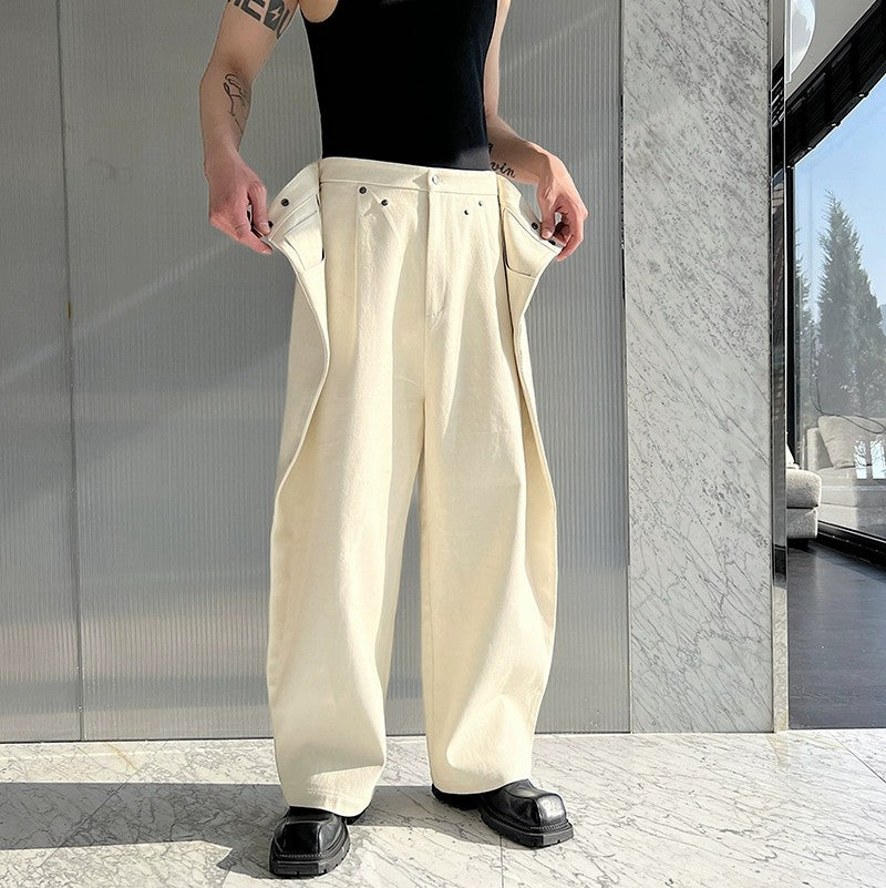 Korean-style Casual Pants For Men Loose Fit
